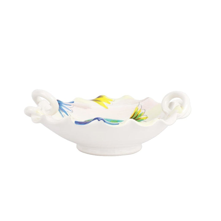 Vietri Pesci Colorati Handled Scallop Bowl Bowls Vietri 