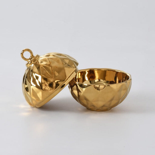Pampa Bay Small Ornament Bowl - Gold Bowls Pampa Bay 