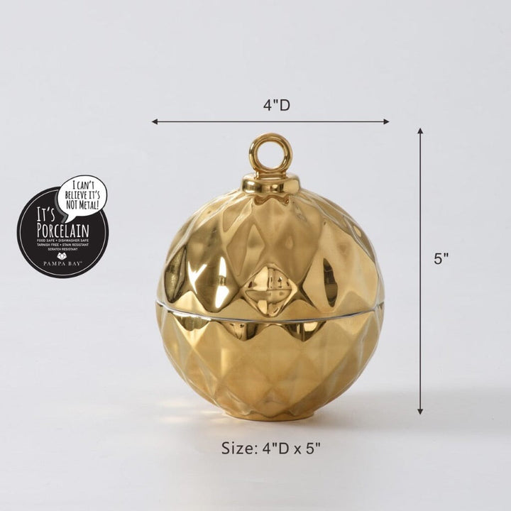 Pampa Bay Small Ornament Bowl - Gold Bowls Pampa Bay 