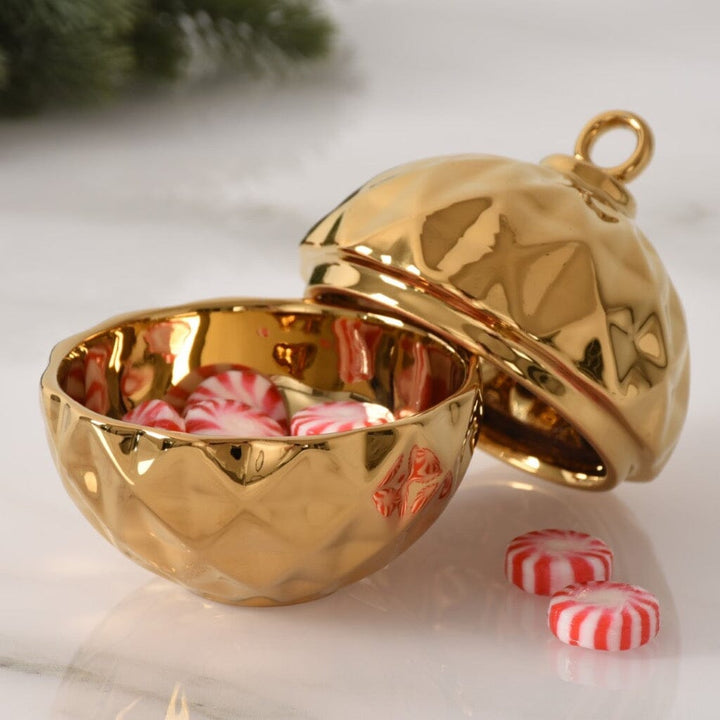 Pampa Bay Small Ornament Bowl - Gold Bowls Pampa Bay 