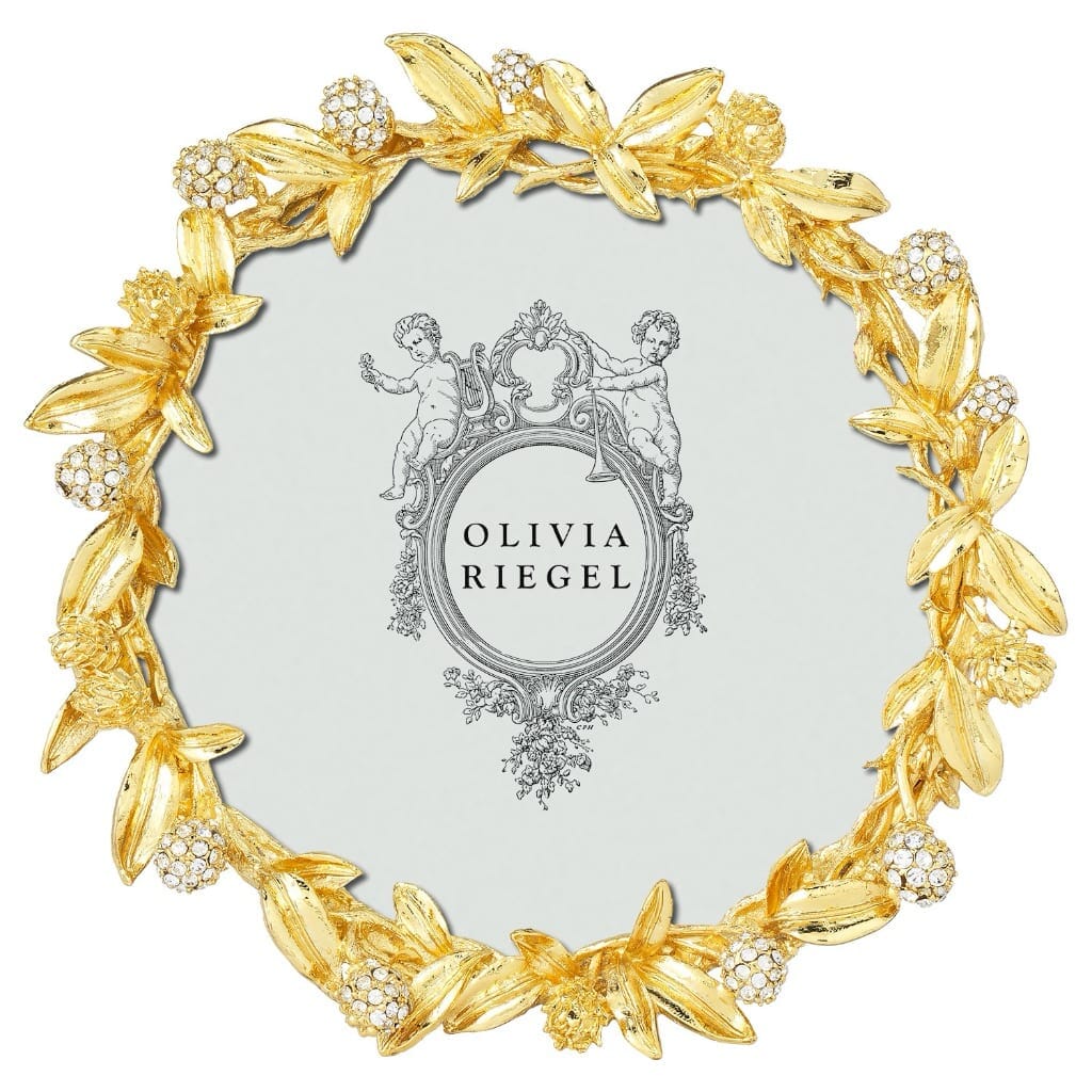 Olivia Riegel Gold Cornelia 4.5" Round Frame Picture Frames Olivia Riegel 