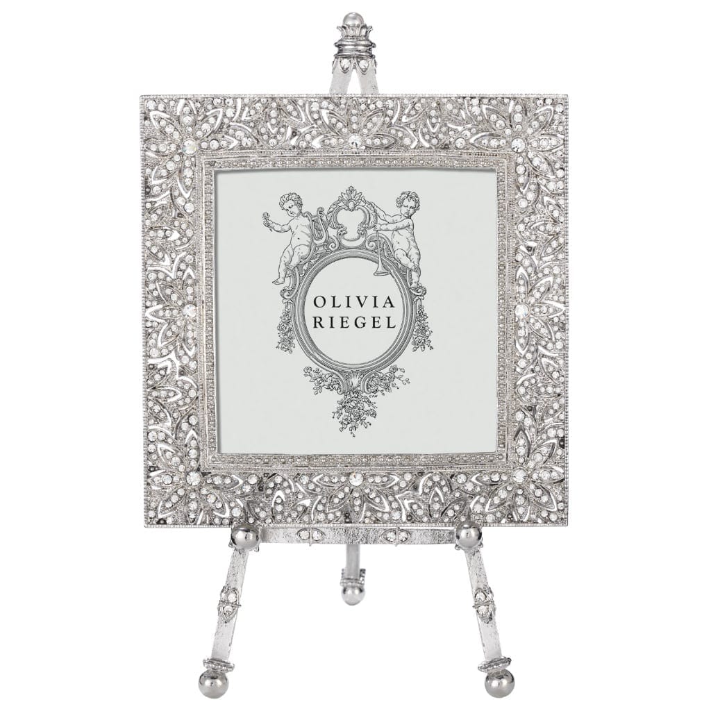 Olivia Riegel Silver Windsor 4" x 4" Frame on Easel Picture Frames Olivia Riegel 