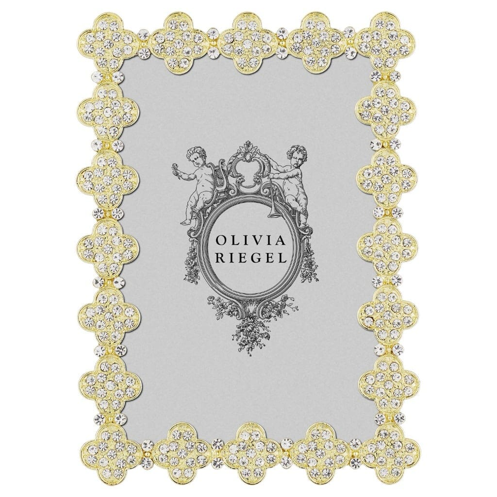 Olivia Riegel Gold Pave Clover 4" x 6" Frame Picture Frames Olivia Riegel 