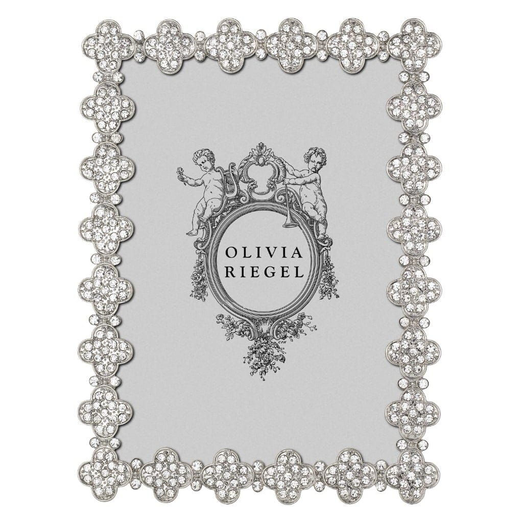Olivia Riegel Silver Pave Clover 5" x 7" Frame Picture Frames Olivia Riegel 