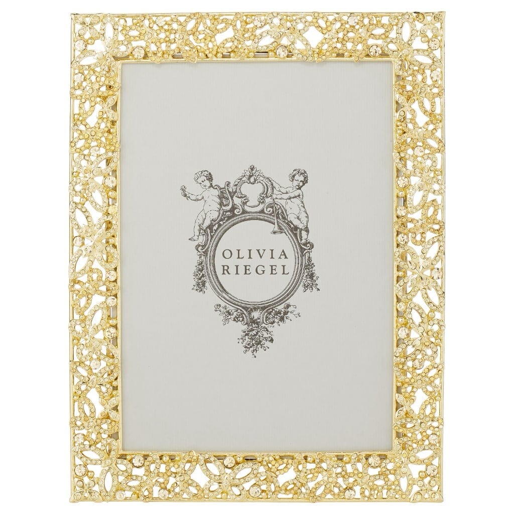 Olivia Riegel Gold Papillon with Jonquil Crystals 5" x 7" Frame Picture Frames Olivia Riegel 