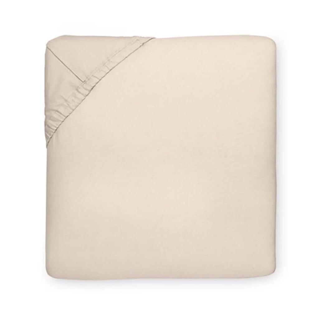 Sferra Celeste Queen Bottom Fitted 60" x 80" x 17" Bedding Sferra MUSHROOM 