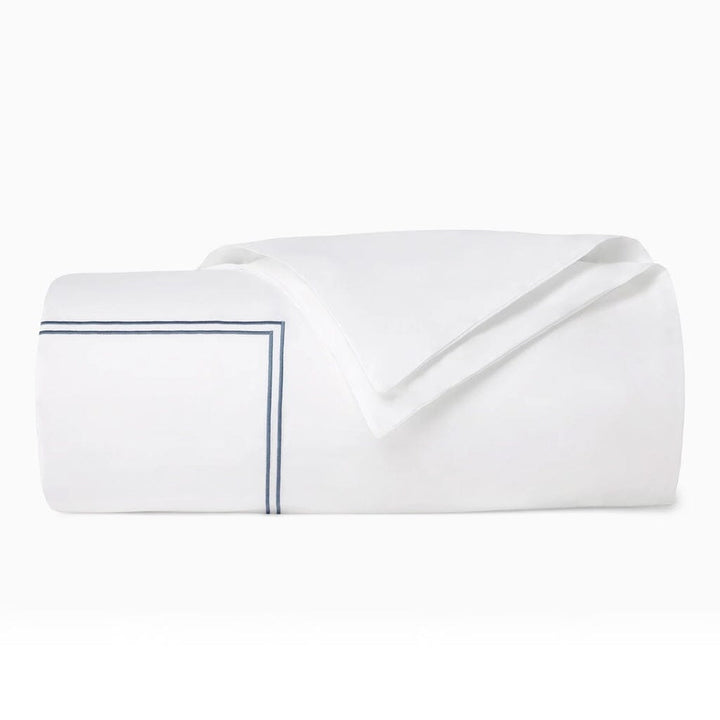 Sferra Grande Hotel King Duvet Cover 106" x 92" Bedding Sferra WHITE/CADET 