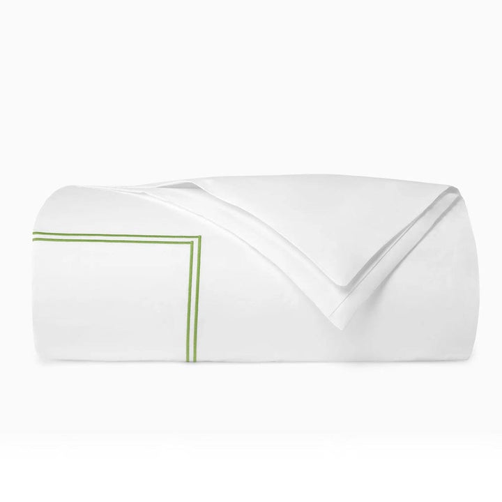 Sferra Grande Hotel King Duvet Cover 106" x 92" Bedding Sferra WHITE/FERN 