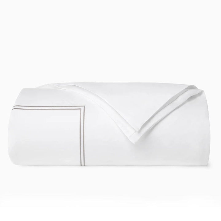 Sferra Grande Hotel King Duvet Cover 106" x 92" Bedding Sferra WHITE/GREY 