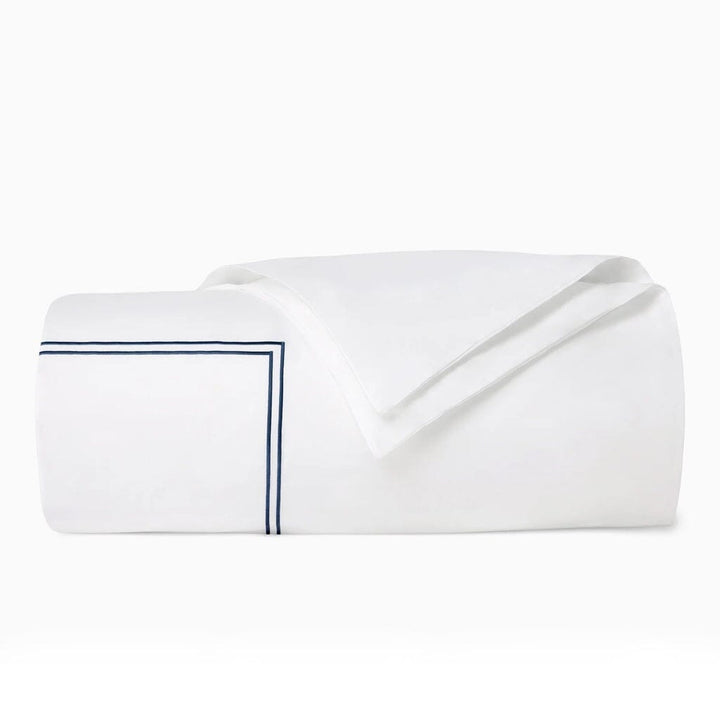 Sferra Grande Hotel King Duvet Cover 106" x 92" Bedding Sferra WHITE/NAVY 