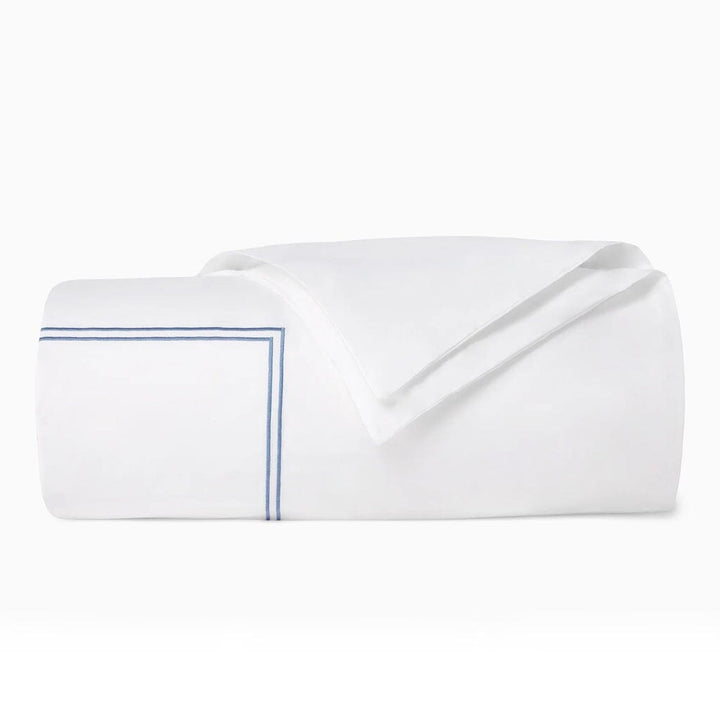 Sferra Grande Hotel King Duvet Cover 106" x 92" Bedding Sferra WHITE/OCEAN 
