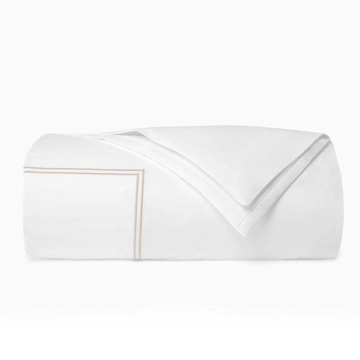 Sferra Grande Hotel King Duvet Cover 106" x 92" Bedding Sferra WHITE/TAUPE 
