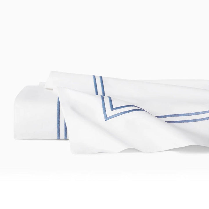 Sferra Grande Hotel Twin Flat Sheet 74" x 114" Bedding Sferra W/CORNFLOWER 
