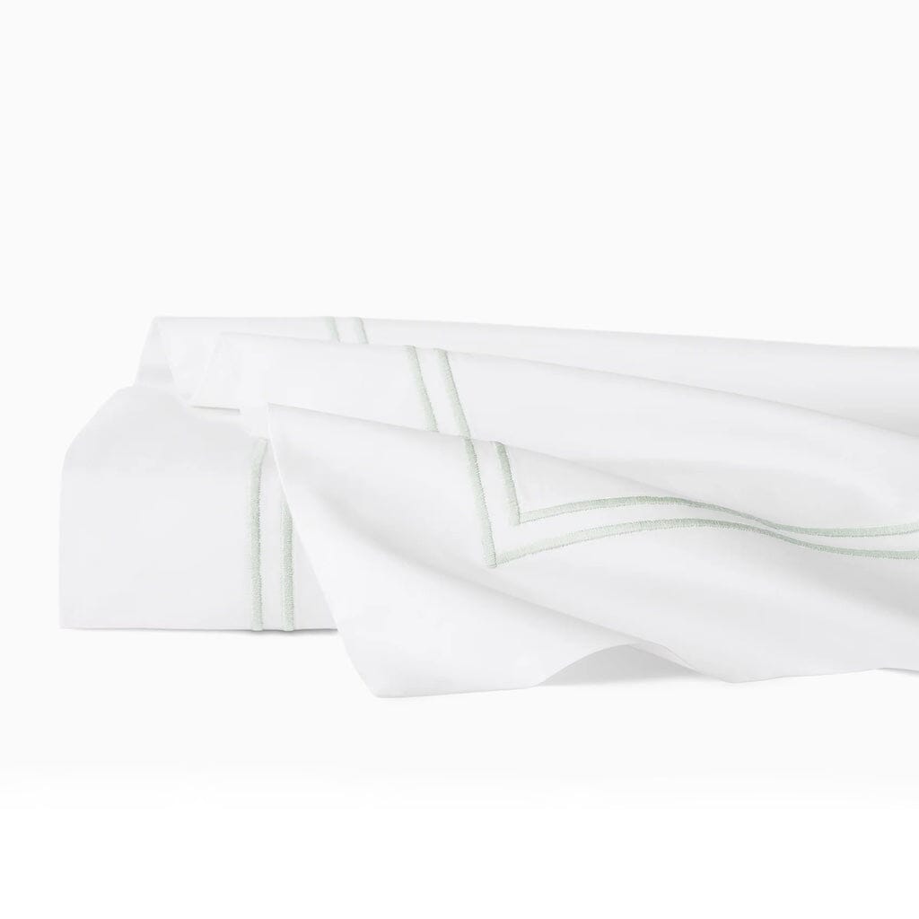 Sferra Grande Hotel Twin Flat Sheet 74" x 114" Bedding Sferra WHITE/MIST 