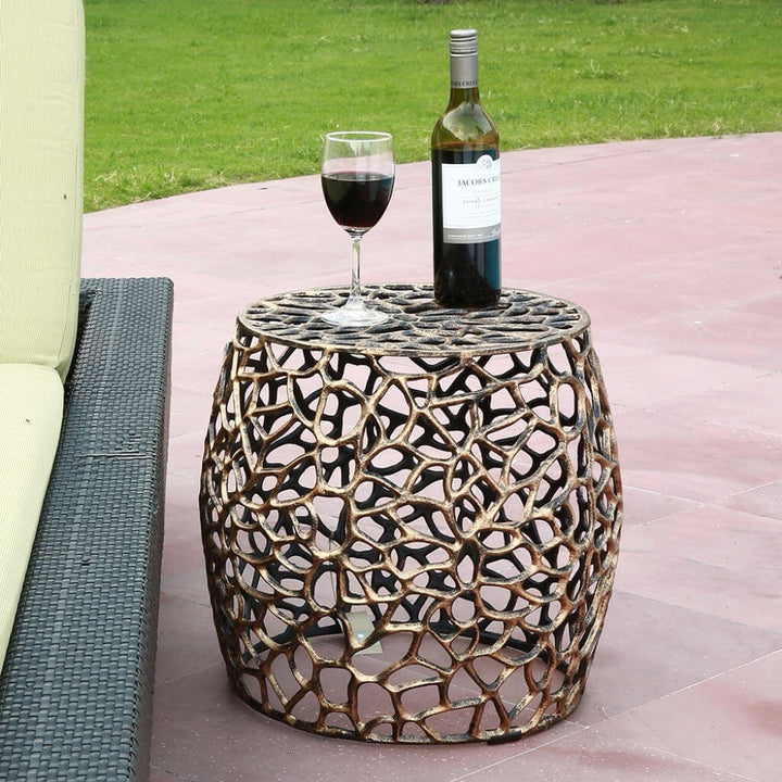 SPI Garden Branch & Lattice Pattern Garden Stool Stool SPI 