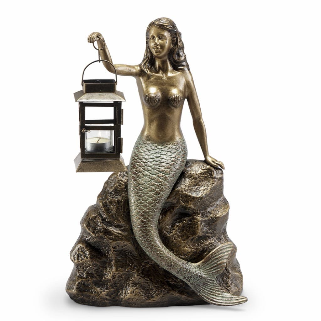 SPI Garden Beachside Mermaid Lantern Sculptures SPI 