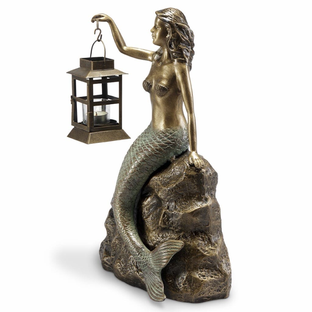 SPI Garden Beachside Mermaid Lantern Sculptures SPI 