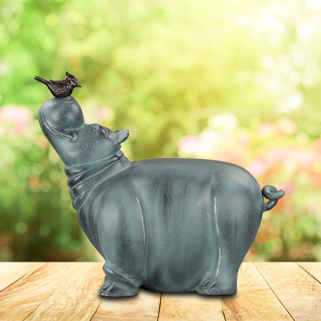 SPI Garden Hippo & Friend Sculpture Bird Feeders SPI 