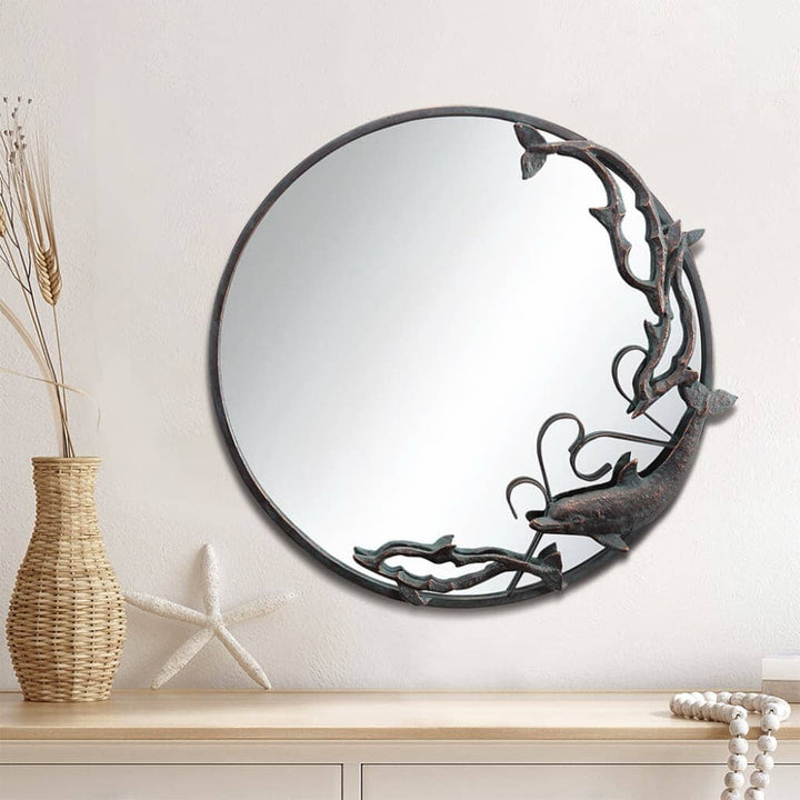 SPI Home Dolphin Trio Round Wall Mirror Mirrors SPI 