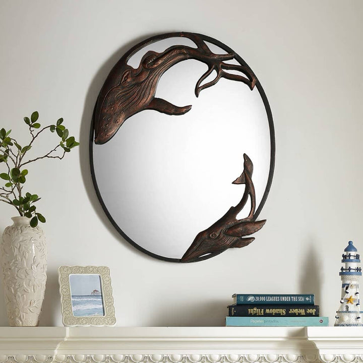 SPI Home Whale Oval Wall Mirror Mirrors SPI 