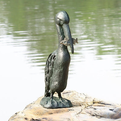 SPI Garden Snacking Pelican Sculpture Sculptures SPI 