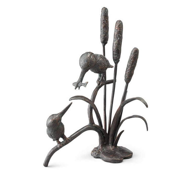 SPI Garden Feeding Kingfisher Couple Sculpture Sculptures SPI 