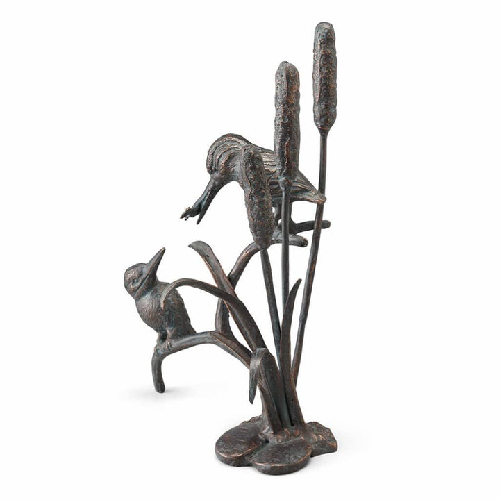 SPI Garden Feeding Kingfisher Couple Sculpture Sculptures SPI 