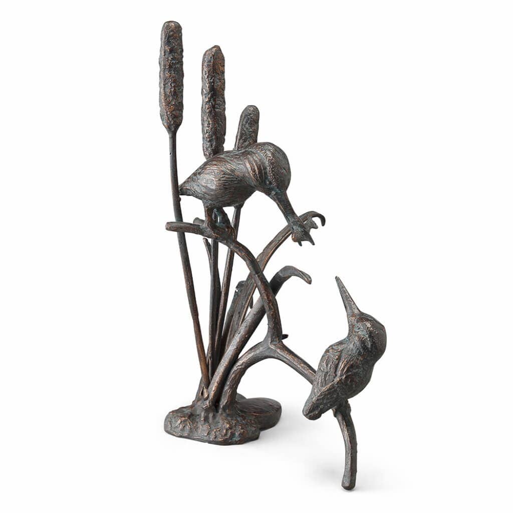 SPI Garden Feeding Kingfisher Couple Sculpture Sculptures SPI 