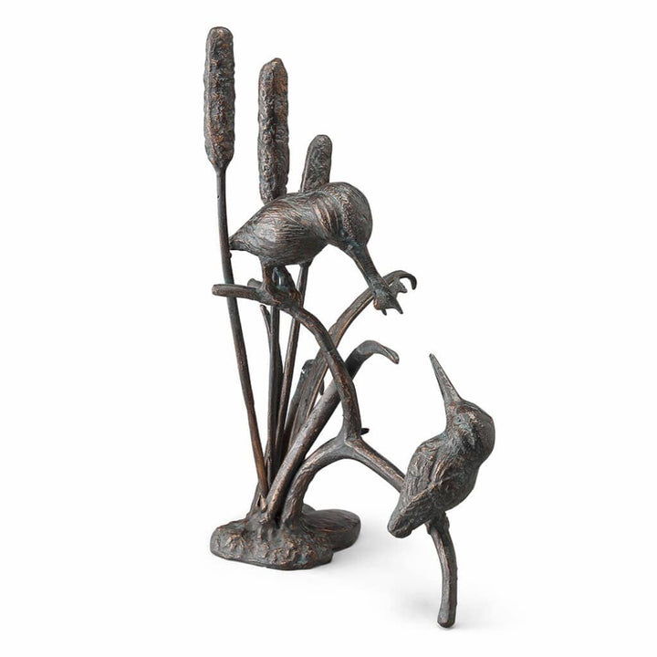 SPI Garden Feeding Kingfisher Couple Sculpture Sculptures SPI 