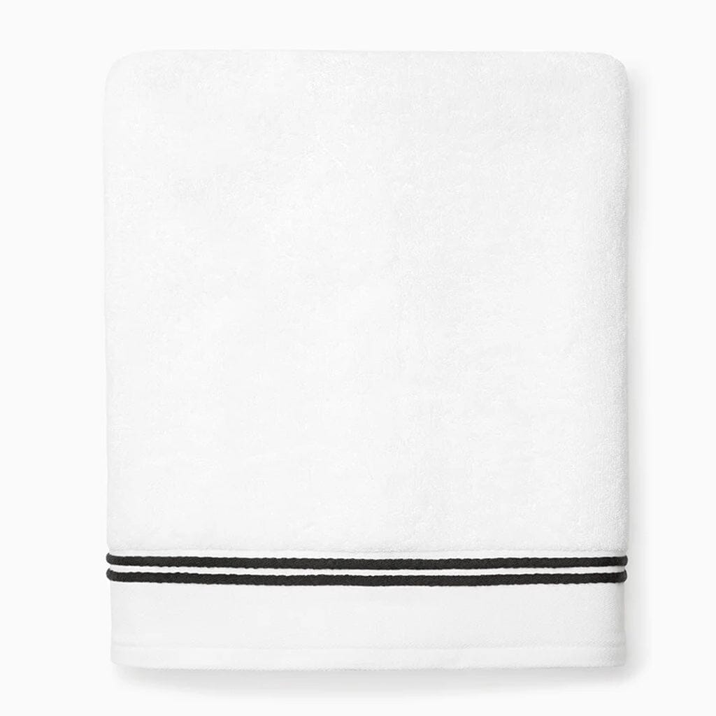 Sferra Aura Nuova Bath Towel 30" x 60" Bath Linens Sferra WHITE/BLACK 