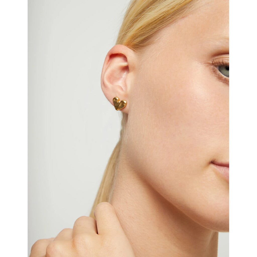 UNOde50 Palpito Heart Stud Earrings Gold Earrings UNOde50 
