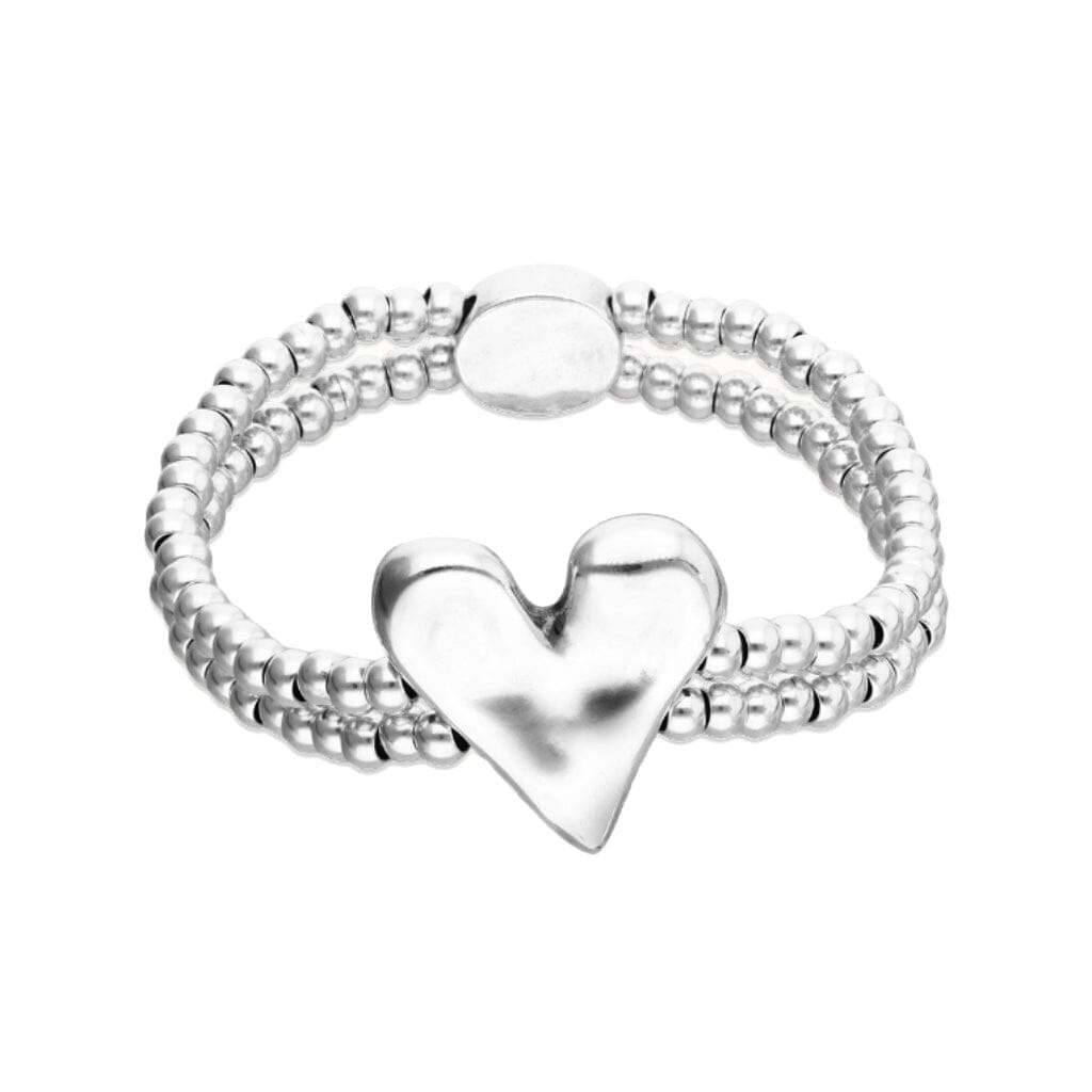 UNOde50 Palpito Double Elastic Heart Bracelet - Silver Bracelets UNOde50 M (6.1”) 