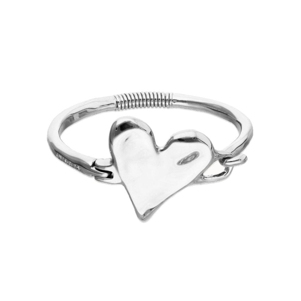 UNOde50 Palpito Heart Bangle Bracelet - Silver Bracelets UNOde50 M (6.1”) 