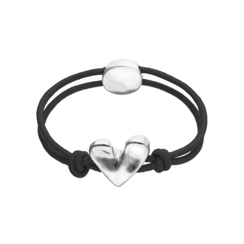 UNOde50 Palpito Black Elastic Thread Bracelet Silver Bracelets UNOde50 S 