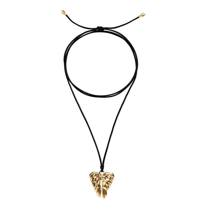 UNOde50 Ser Invencible Silk Cord Wing Necklace Gold Necklaces UNOde50 