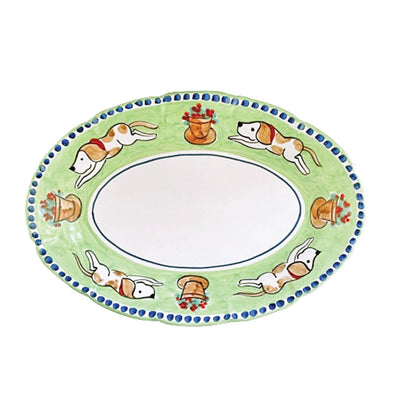 Vietri Campagna Cane Oval Platter Dinnerware Vietri 