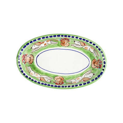 Vietri Campagna Cane Small Oval Tray Dinnerware Vietri 