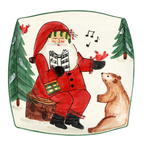 Vietri Old St. Nick 2023 Limited Edition Square Platter Dinnerware Vietri 