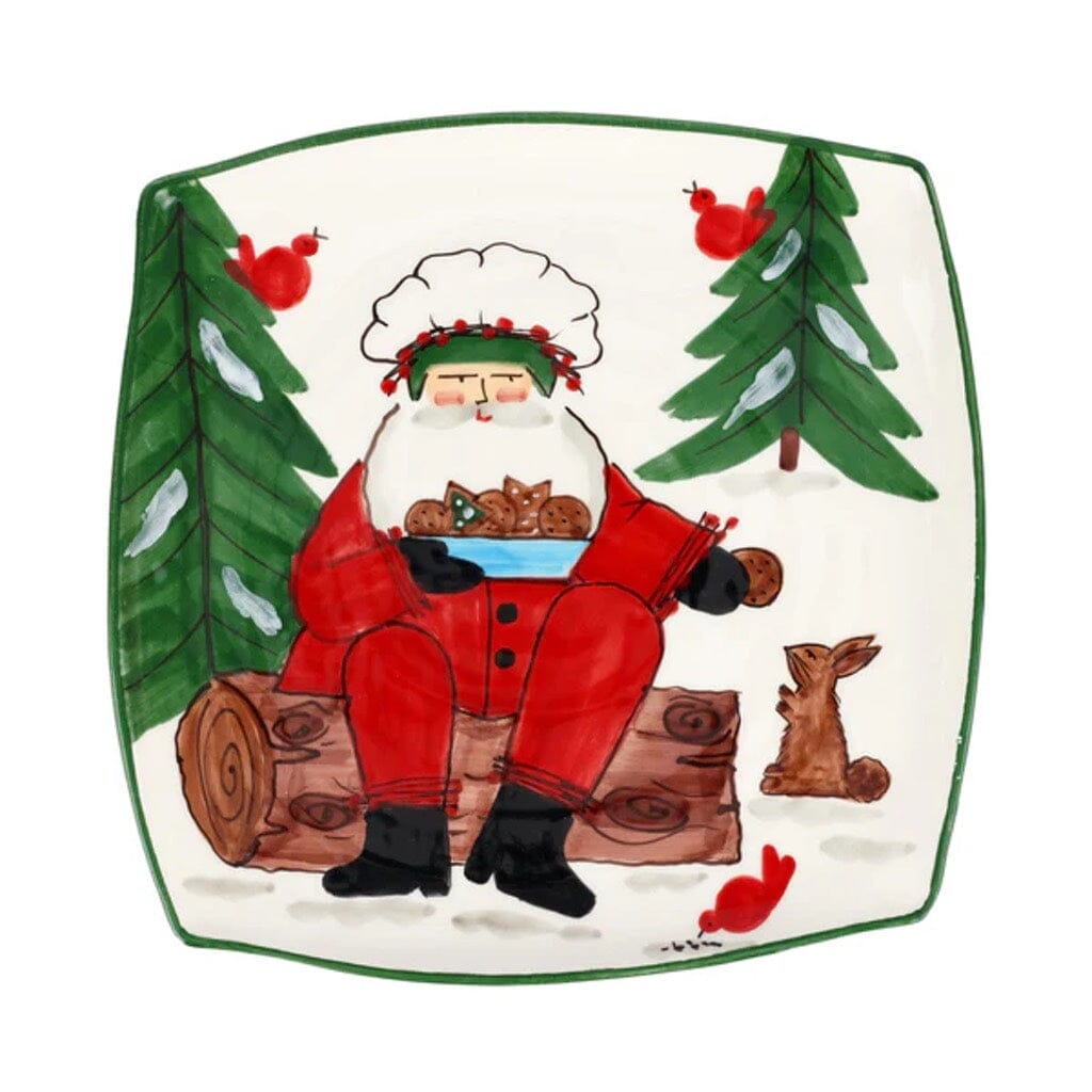Vietri Old St. Nick 2025 Limited Edition Square Platter Platters Vietri 