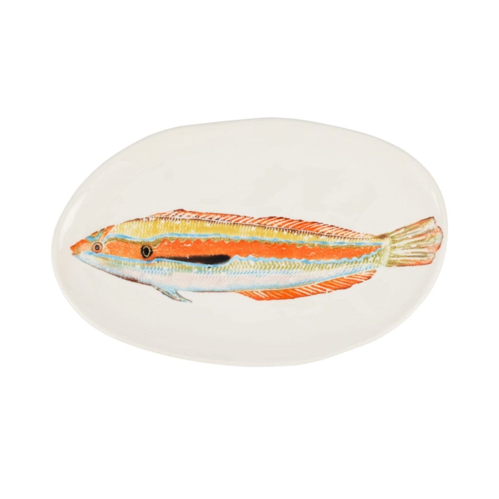 Vietri Reef Tropical Rainbow Fish Small Oval Platter Platters Vietri 