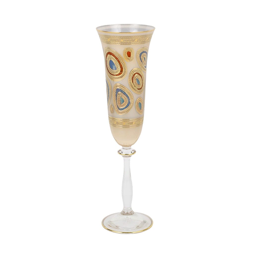 Vietri Regalia Champagne Glass Drinkware Vietri Cream 