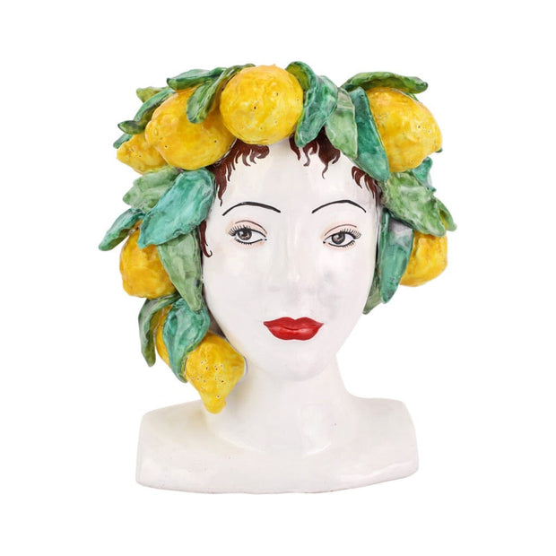 Vietri Sicilian Heads - Lemons Head Sculptures Vietri 