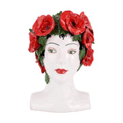 Vietri Sicilian Heads - Poppies Head Sculptures Vietri 