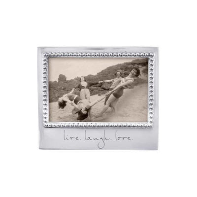 Mariposa LIVE. LAUGH. LOVE. Beaded 4" x 6" Frame Picture Frames Mariposa 