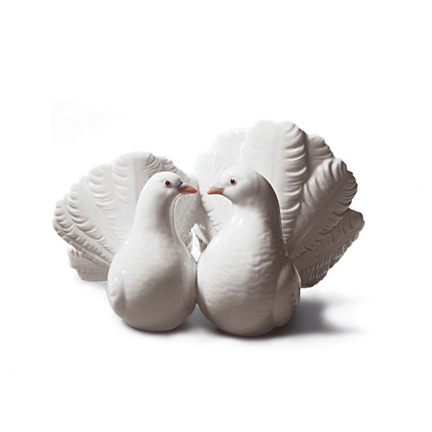 Lladro Porcelain Couple Of Doves Figurine Figurines Lladro 