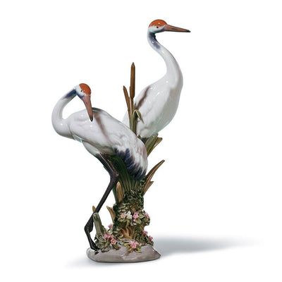 Lladro Porcelain Courting Cranes Figurine Figurines Lladro 
