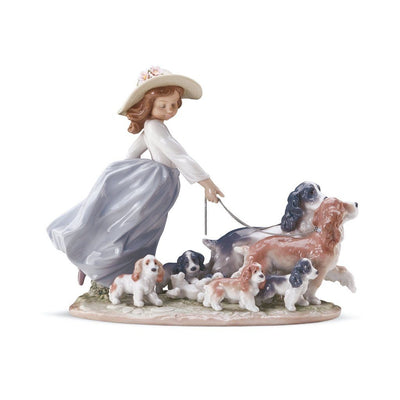 Lladro Porcelain Puppy Parade Figurine Figurines Lladro 