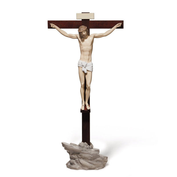 Lladro Porcelain Our Saviour Cross Tabletop Sculptures Lladro 