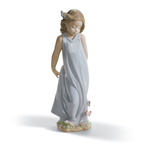 Lladro Porcelain Friend Of The Butterflies Figurine Figurines Lladro 