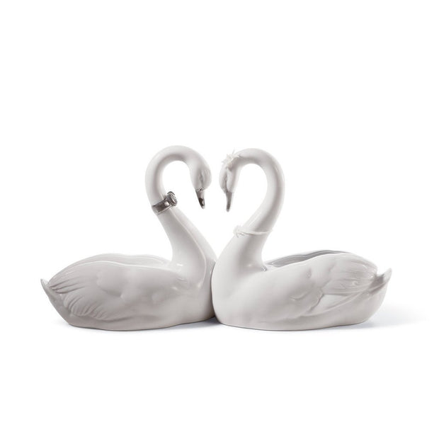 Lladro Porcelain Endless Love Figurine Silver Luster Figurines Lladro 